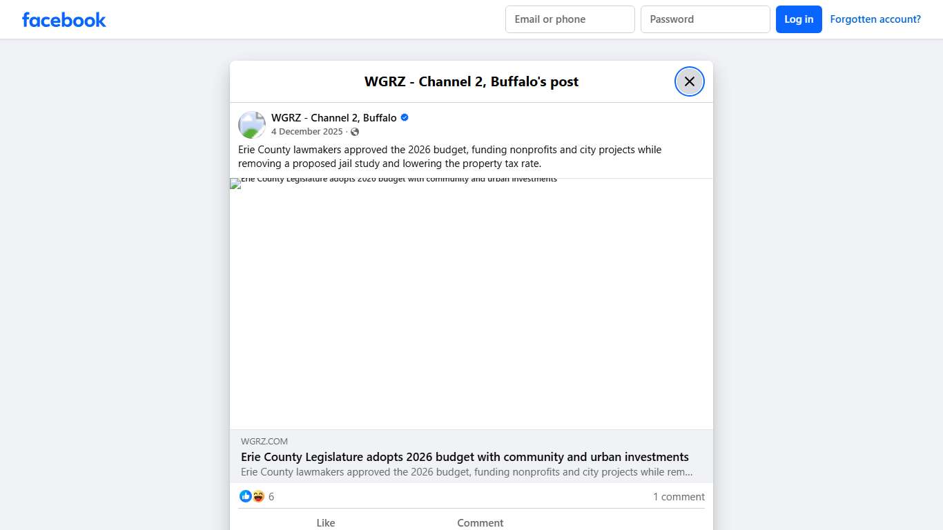 Erie County lawmakers approved... - WGRZ - Channel 2, Buffalo | Facebook